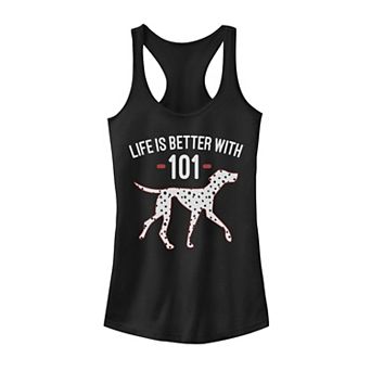 Disney's 101 Dalmatians Juniors' Life Is Better With Dogs Graphic Tank Top