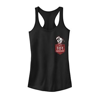 Disney's 101 Dalmatians Juniors' Puppy Patch Pocket Graphic Tank Top