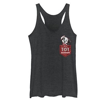 Disney's 101 Dalmatians Juniors' Puppy Patch Pocket Graphic Tank Top