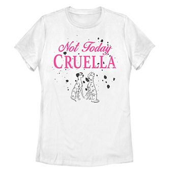 Disney's 101 Dalmatians Pongo And Perdita Not Today Cruella Juniors' Graphic Tee