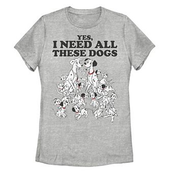 Disney's 101 Dalmatians Yes I Need All These Dogs Juniors' Graphic Tee