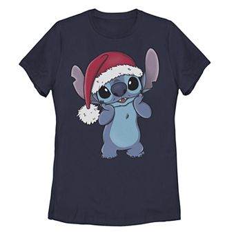 Juniors' Disney's Lilo & Stitch Christmas Stitch Ugly Sweater Style Graphic Tee