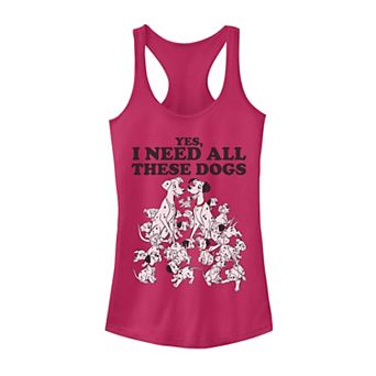 Juniors' Disney 101 Dalmatians Yes I Need All These Dogs Graphic Tank Top