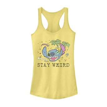 Juniors' Disney's Lilo & Stitch Trippy Stitch Big Face Graphic Tank Top