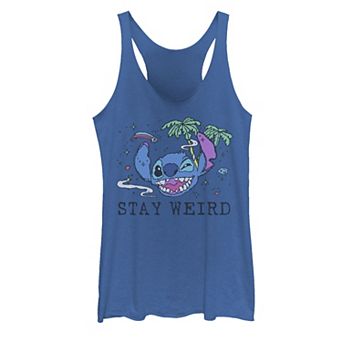Juniors' Disney's Lilo & Stitch Trippy Stitch Big Face Graphic Tank Top