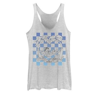 Juniors' Disney's Lilo & Stitch Group Surf Graphic Tank Top