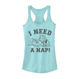 Disney's 101 Dalmatians Cruella De Vil Juniors' Sleeping Puppies I Need A Nap Graphic Tank Top