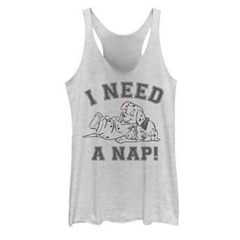 Disney's 101 Dalmatians Cruella De Vil Juniors' Sleeping Puppies I Need A Nap Graphic Tank Top
