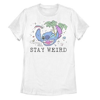 Juniors' Disney's Lilo & Stitch Trippy Stitch Big Face Graphic Tee