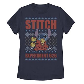Juniors Disney's Lilo & Stitch Christmas Stitch Experiment 626 Graphic Tee