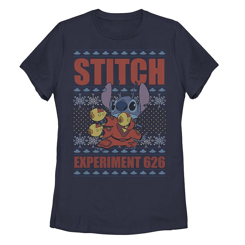 Juniors Disney's Lilo & Stitch Christmas Stitch Experiment 626 Graphic Tee, Girl's,