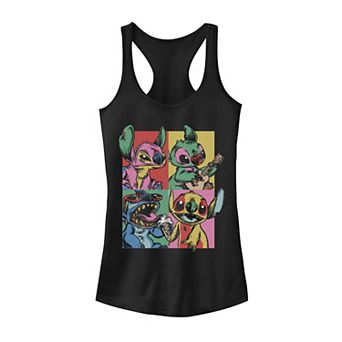 Juniors' Disney's Lilo & Stitch Grunge Stitch Color Pop Graphic Tank Top