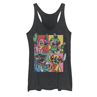 Juniors' Disney's Lilo & Stitch Grunge Stitch Color Pop Graphic Tank Top