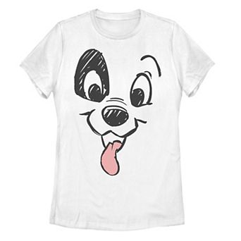 Disney's 101 Dalmatians Patch Puppy Tongue Out Face Juniors' Graphic Tee