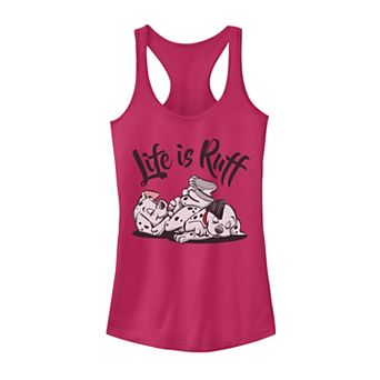 Disney's 101 Dalmatians Juniors' Sleeping Puppies Life Is Ruff Graphic Tank Top