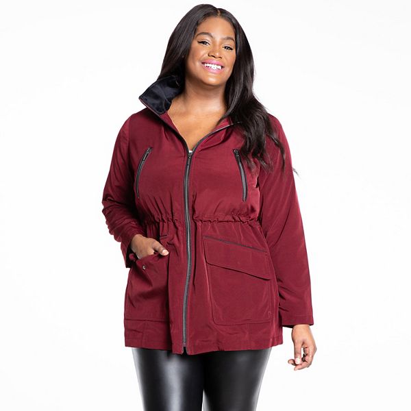 Plus size anorak jacket with hood hotsell