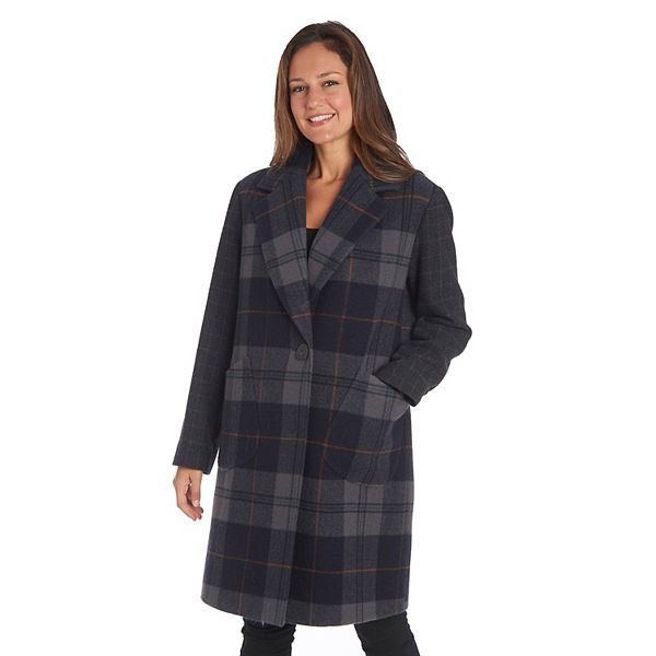 Ladies shop plaid coat