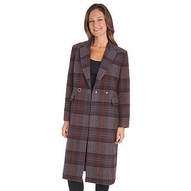 Women's Fleet Street Wool Blend Plaid Coat