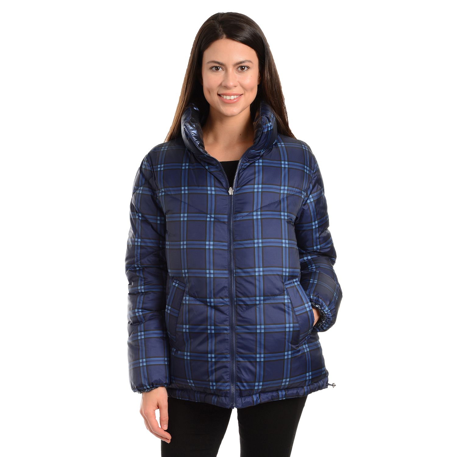 women's plaid coat with hood