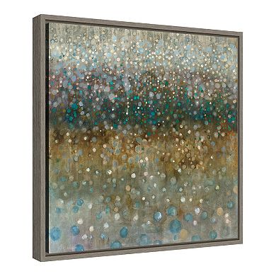 Amanti Art Abstract Rain Framed Canvas Print