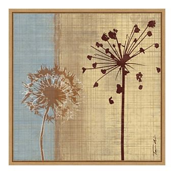 Amanti Art Silhouette In The Breeze III (Dandelion Flower) Framed Canvas Print
