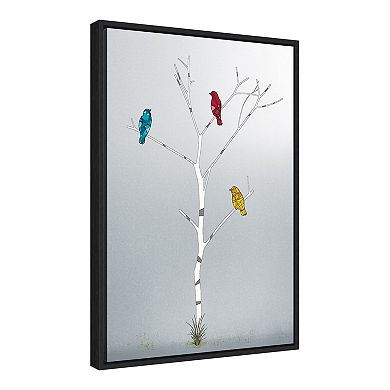 Amanti Art Three In A Tree Framed Canvas Print