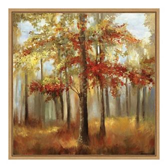 Amanti Art Soft Light Trees Framed Canvas Print
