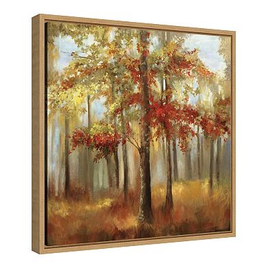 Amanti Art Soft Light Trees Framed Canvas Print