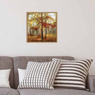 Amanti Art Soft Light Trees Framed Canvas Print
