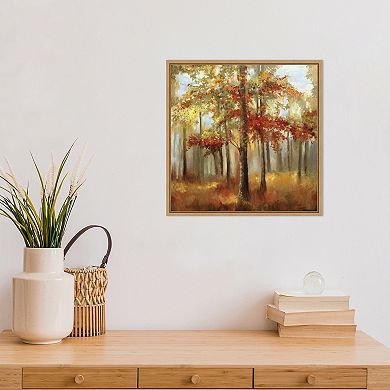 Amanti Art Soft Light Trees Framed Canvas Print