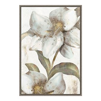 Amanti Art Italian Love White Lilies Framed Canvas Print