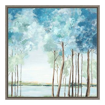 Amanti Art Step Into Dream Trees & Lake Framed Canvas Print