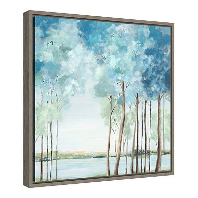 Amanti Art Step Into Dream Trees & Lake Framed Canvas Print