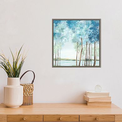 Amanti Art Step Into Dream Trees & Lake Framed Canvas Print