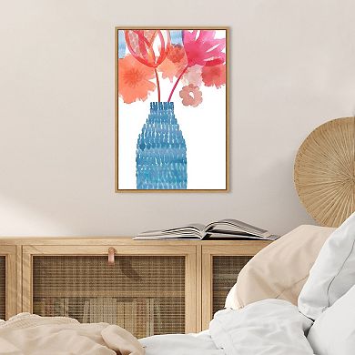 Amanti Art Uplifted II (Flower In Vase) Framed Canvas Print