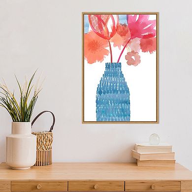 Amanti Art Uplifted II (Flower In Vase) Framed Canvas Print