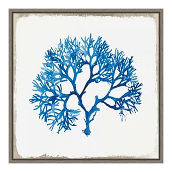 Amanti Art Blue Coral I Framed Canvas Print