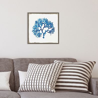 Amanti Art Blue Coral I Framed Canvas Print