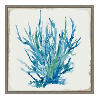 Amanti Art Blue Coral II Framed Canvas Print