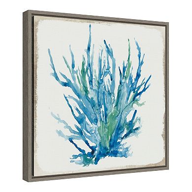 Amanti Art Blue Coral II Framed Canvas Print