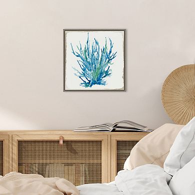 Amanti Art Blue Coral II Framed Canvas Print