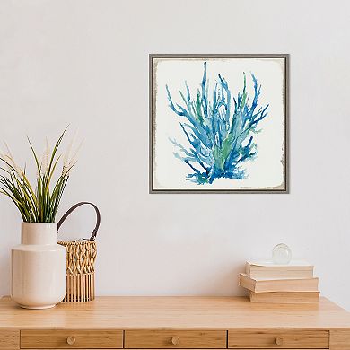 Amanti Art Blue Coral II Framed Canvas Print