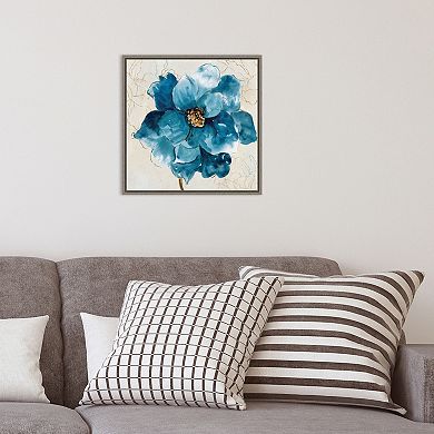 Amanti Art Ophelia I (Blue Flower) Framed Canvas Print