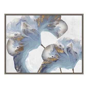 Amanti Art Space Inside II (Gray Flower) Framed Canvas Print