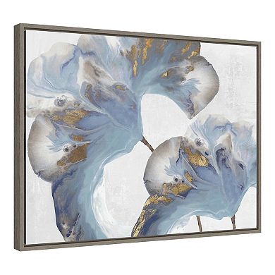 Amanti Art Space Inside II (Gray Flower) Framed Canvas Print