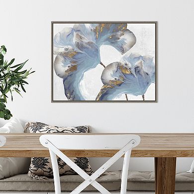 Amanti Art Space Inside II (Gray Flower) Framed Canvas Print