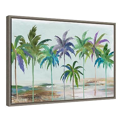 Amanti Art Tropical Dream (Palms) Framed Canvas Print