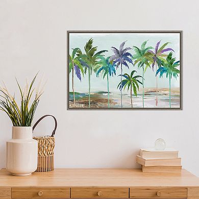 Amanti Art Tropical Dream (Palms) Framed Canvas Print