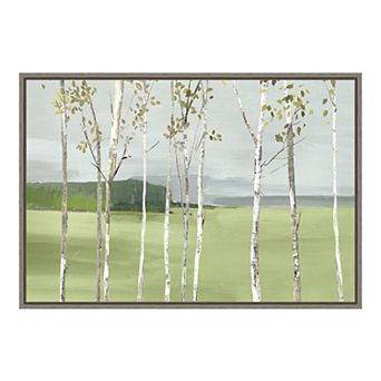 Amanti Art Birch Valley (Trees) Framed Canvas Print