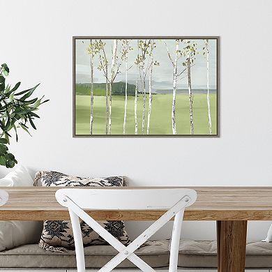 Amanti Art Birch Valley (Trees) Framed Canvas Print